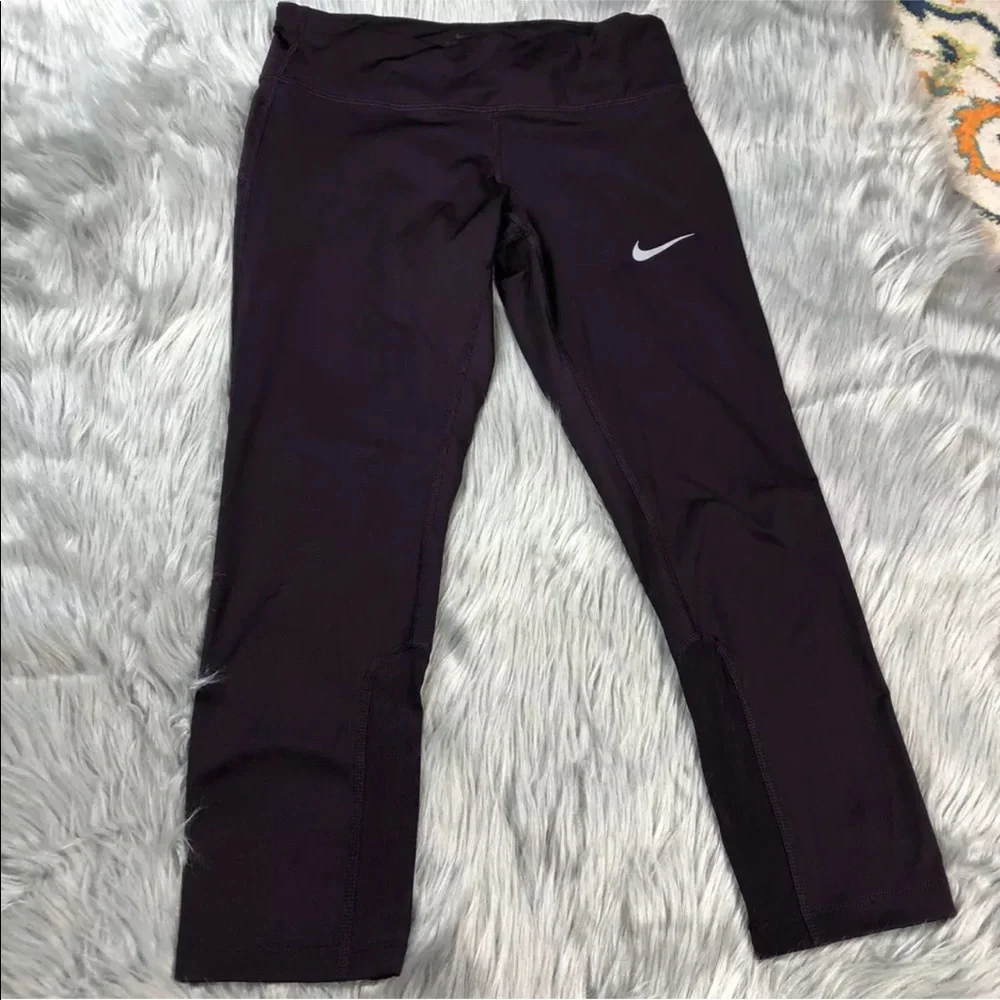 Nike Epic Crop Purple Running Leggings Size Small